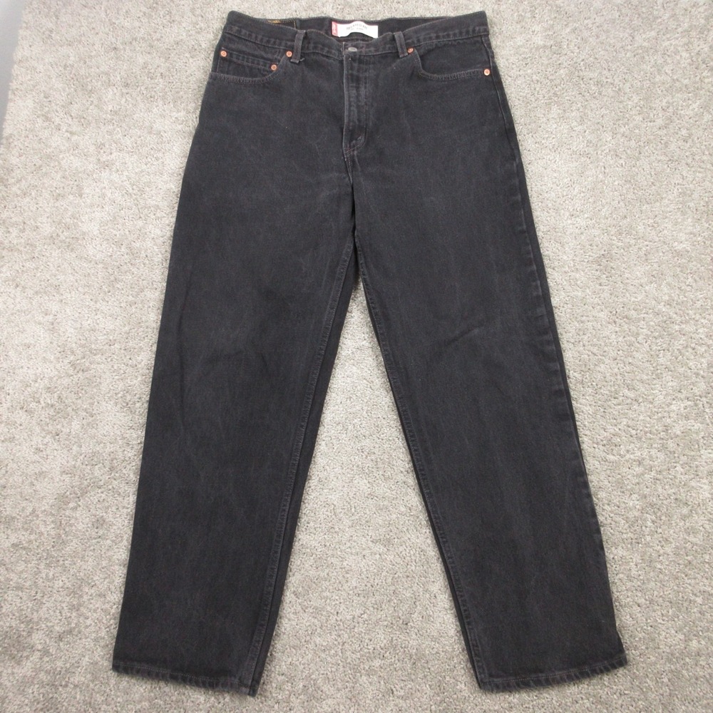 Vintage Levis Jeans Mens 36x30 Black 550 Relaxed Taper Made In USA Denim Pants